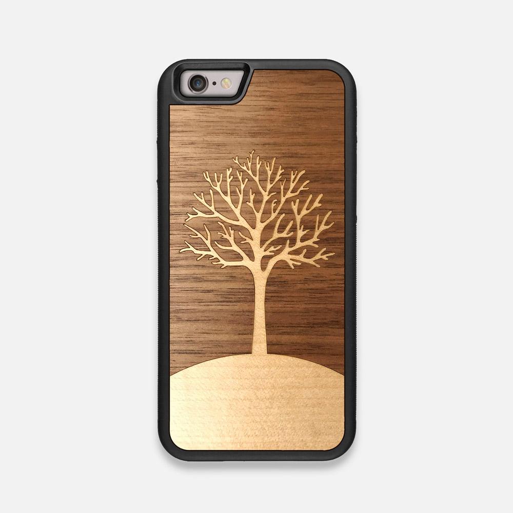 Front view of the Tree Of Life Walnut Wood iPhone 6 Case by Keyway Designs