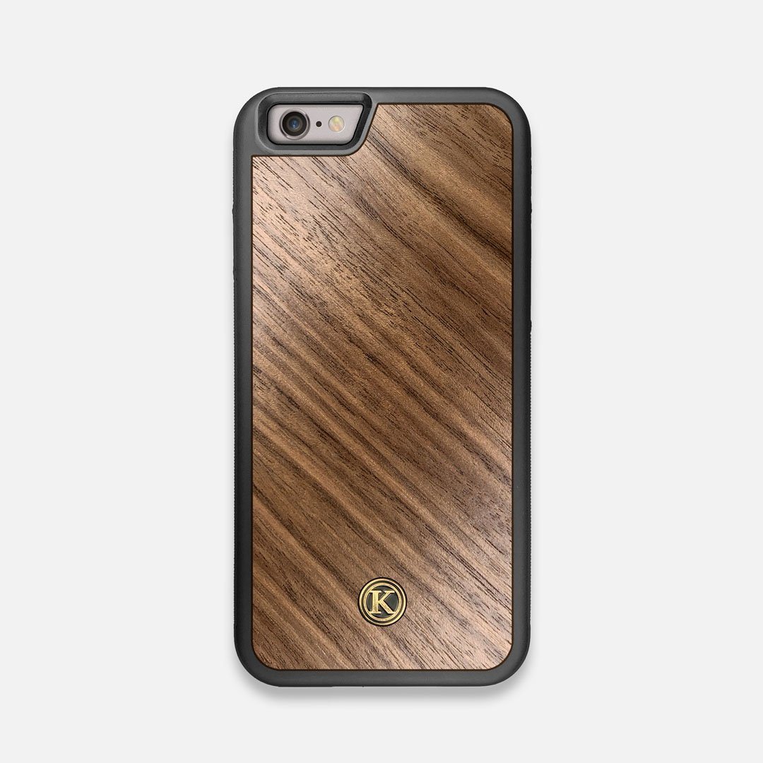 Front view of the Walnut Pure Minimalist Wood iPhone 6 Case by Keyway Designs