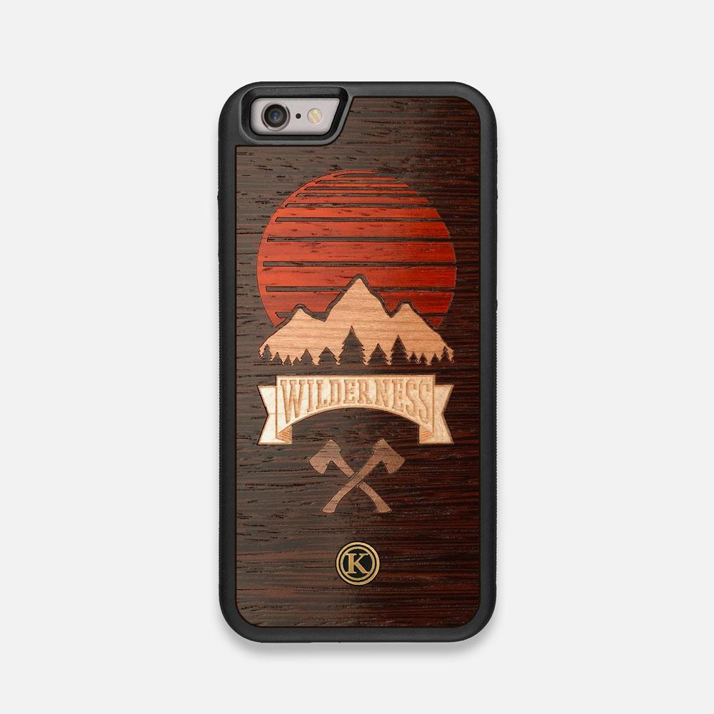 Front view of the Wilderness Wenge Wood iPhone 6 Case by Keyway Designs