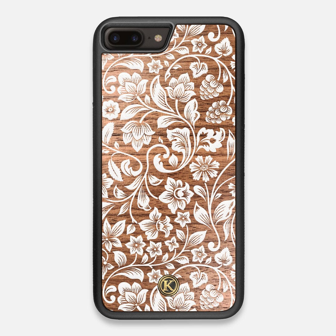 Front view of the Blossom Whitewash Wood iPhone 7/8 Plus Case by Keyway Designs