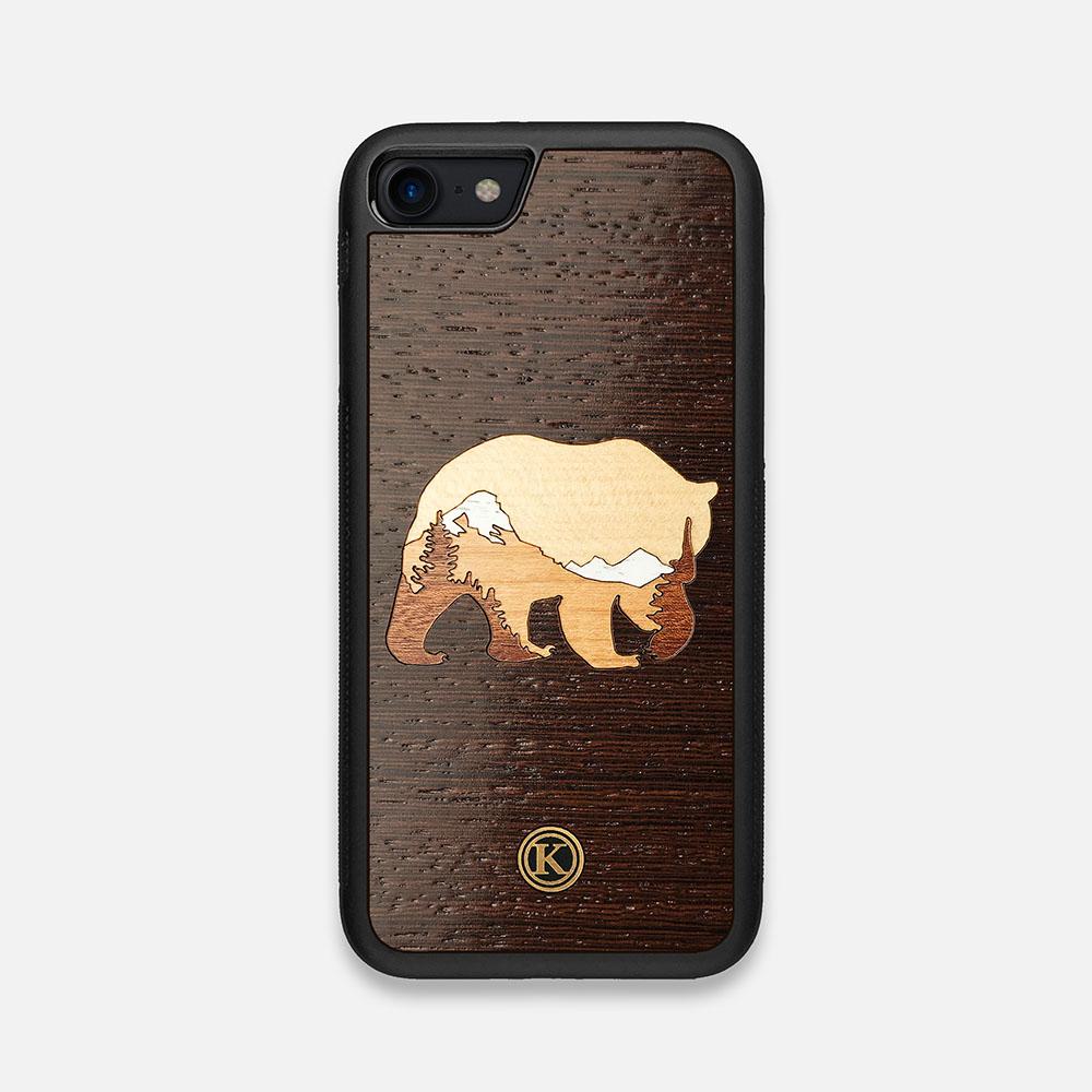 Front view of the Bear Mountain Wood iPhone 7/8 Case by Keyway Designs