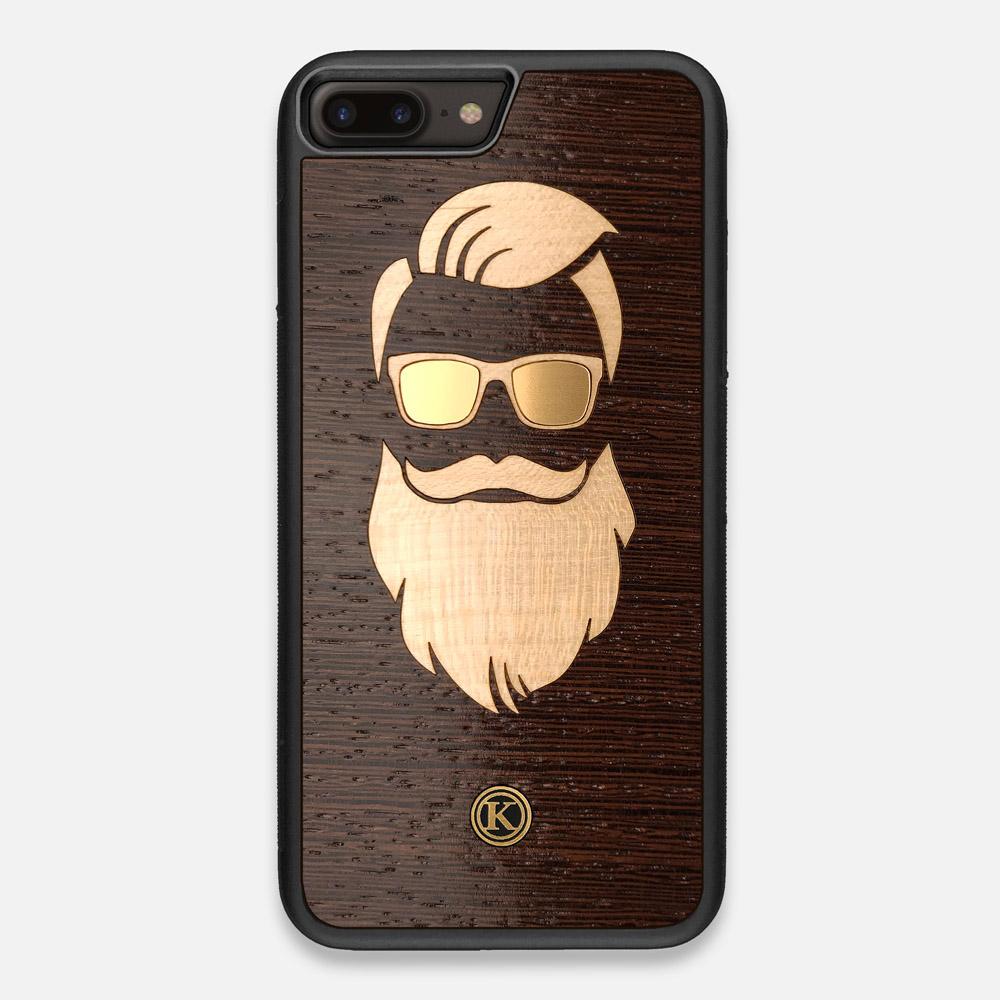Front view of the The Blonde Beard Wenge Wood iPhone 7/8 Plus Case by Keyway Designs