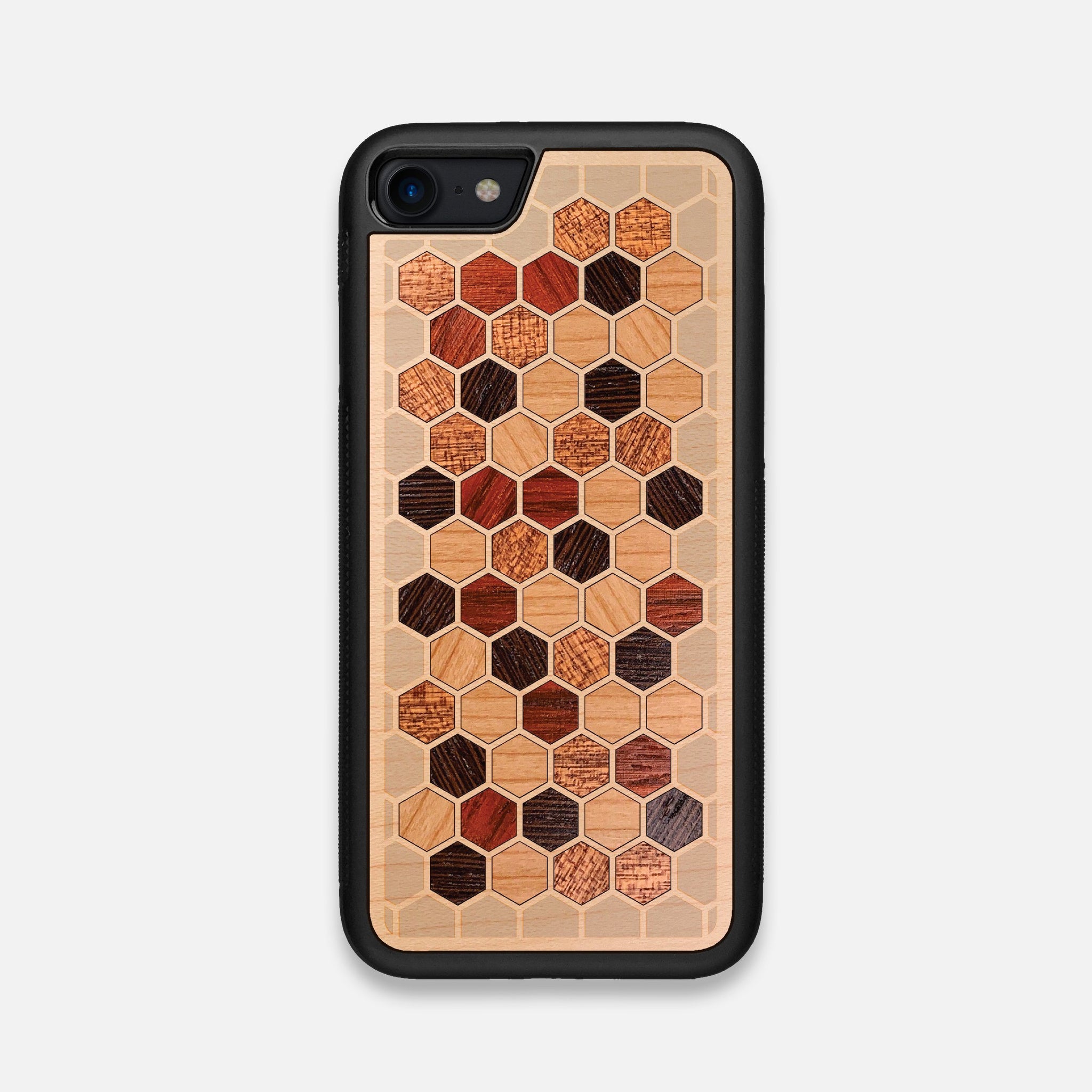 Front view of the Cellular Maple Wood iPhone 7/8 Case by Keyway Designs
