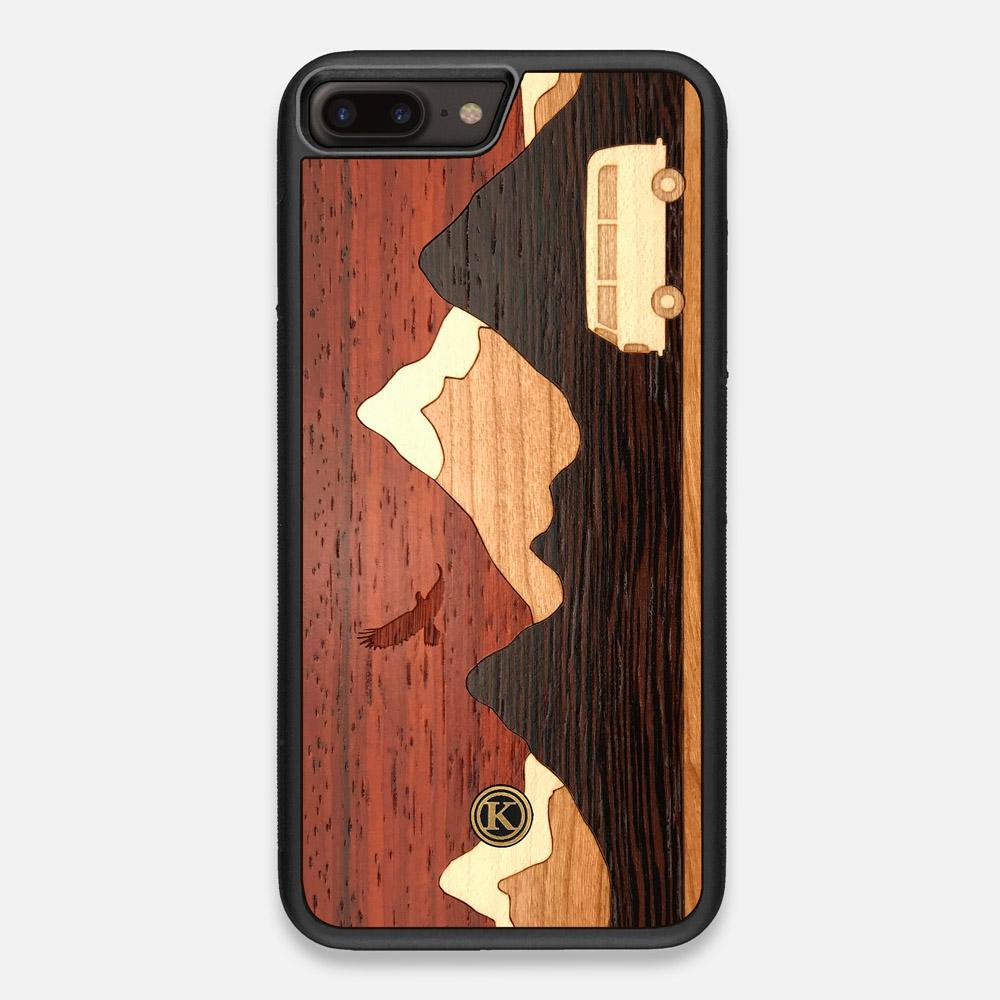 Front view of the Cross Country Wood iPhone 7/8 Plus Case by Keyway Designs