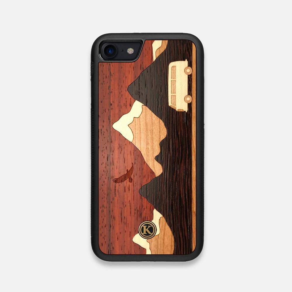 Front view of the Cross Country Wood iPhone 7/8 Case by Keyway Designs