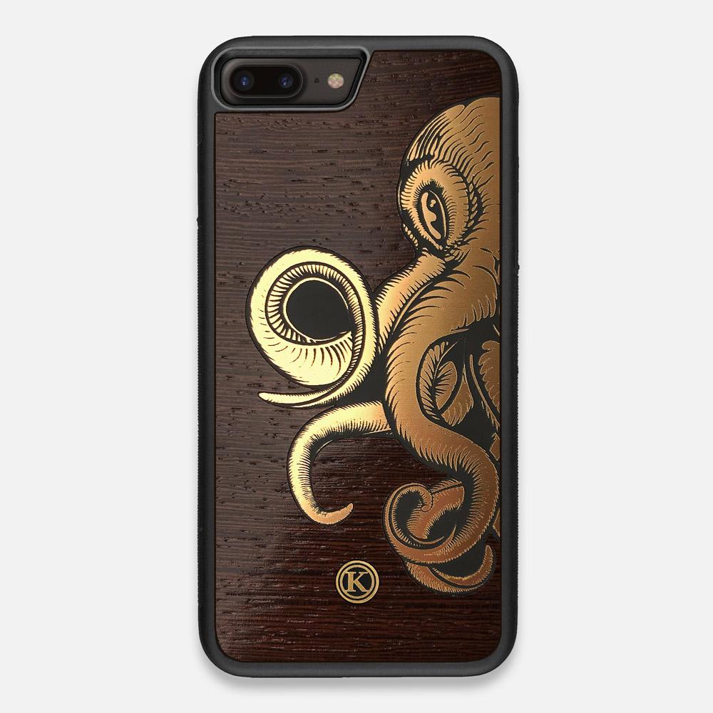 Front view of the Kraken 2.0 Wenge Wood iPhone 7/8 Plus Case by Keyway Designs
