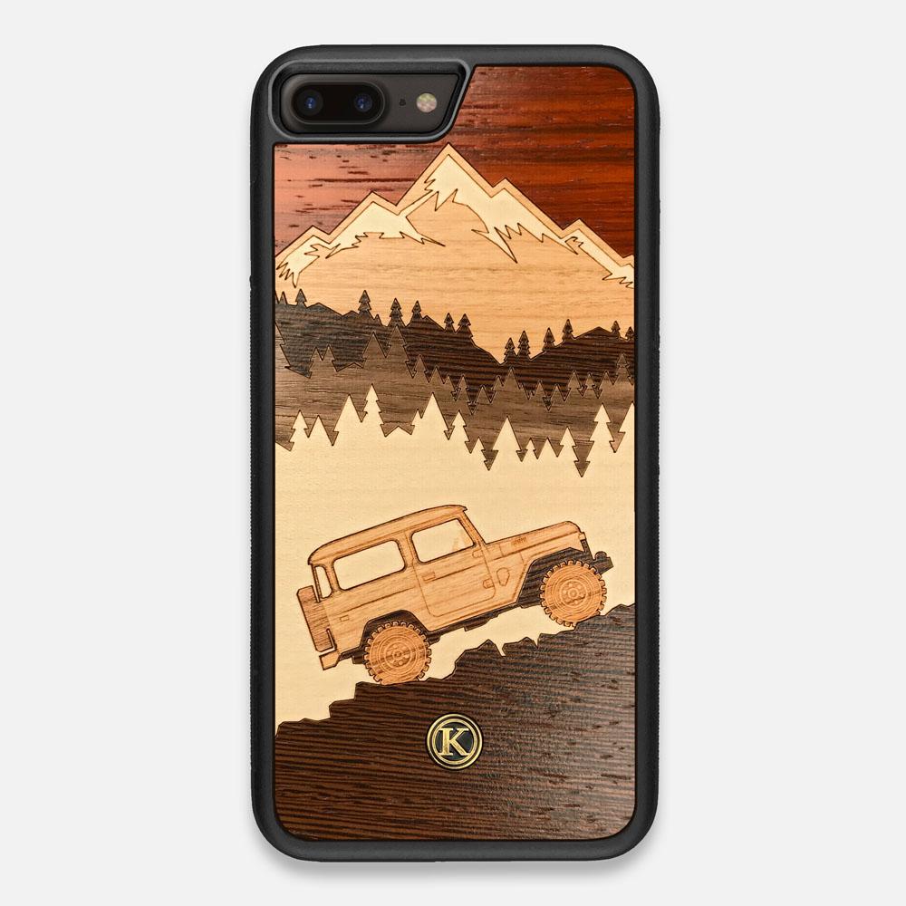 Front view of the Off-Road Wood iPhone 7/8 Plus Case by Keyway Designs