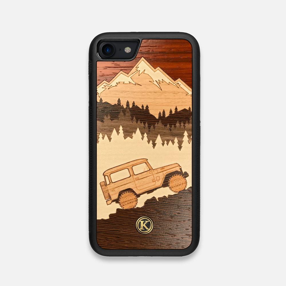 Front view of the Off-Road Wood iPhone 7/8 Case by Keyway Designs