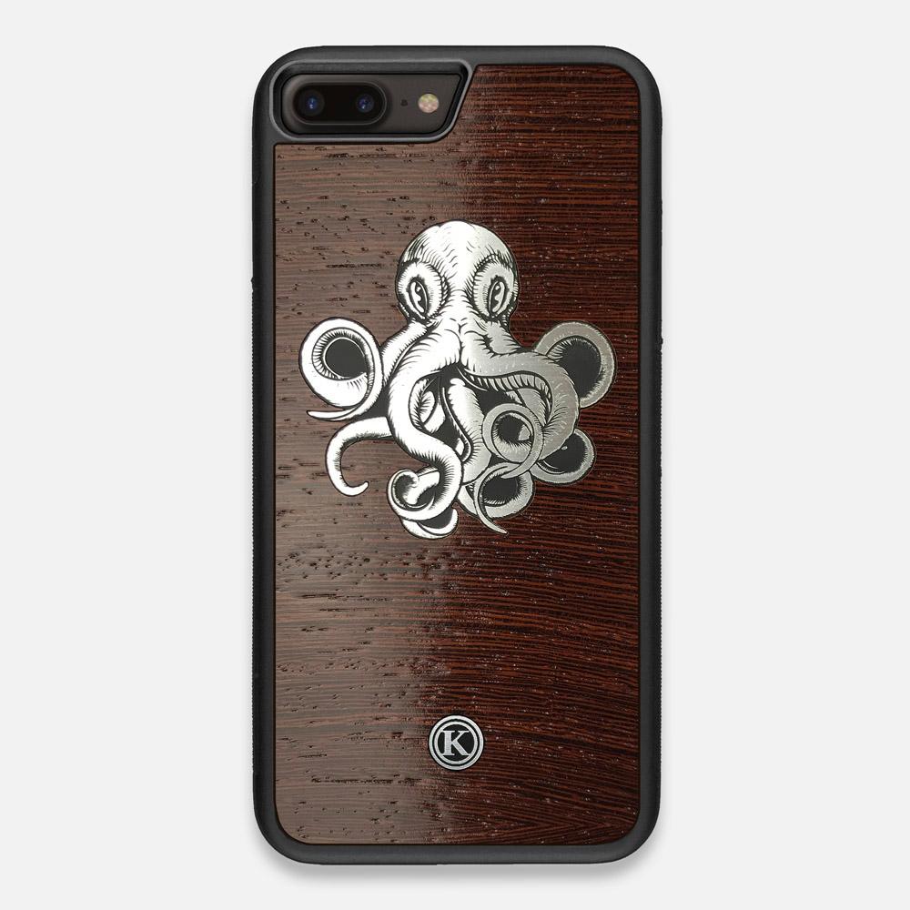 Front view of the Prize Kraken Wenge Wood iPhone 7/8 Plus Case by Keyway Designs