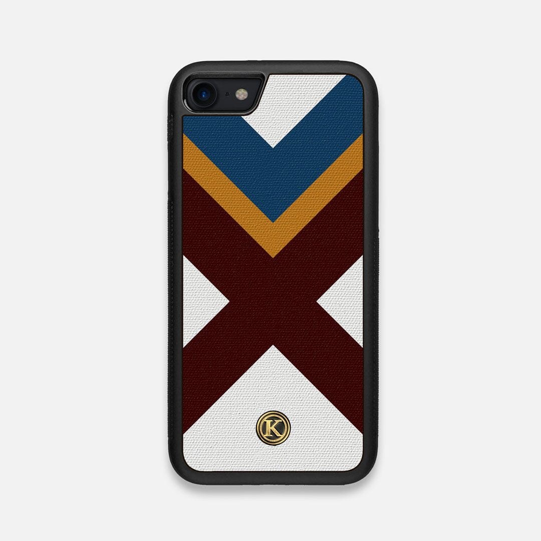 Front view of the Range Adventure Marker in the Wayfinder series UV-Printed thick cotton canvas iPhone 7/8 Case by Keyway Designs