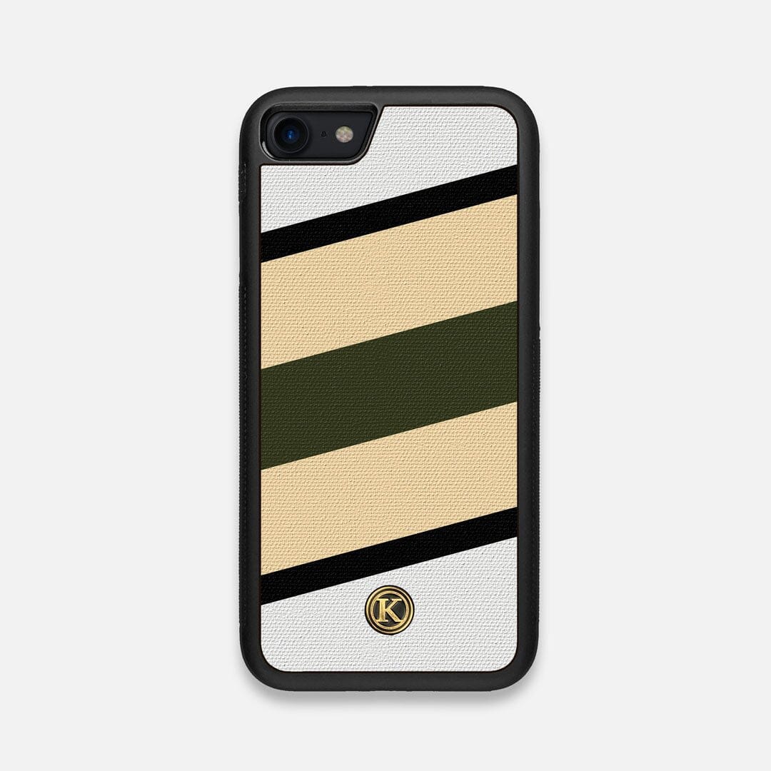 Front view of the Ridge Adventure Marker in the Wayfinder series UV-Printed thick cotton canvas iPhone 7/8 Case by Keyway Designs