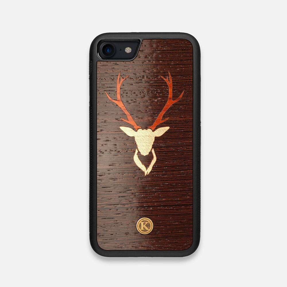 Front view of the Stag Wenge Wood iPhone 7/8 Case by Keyway Designs