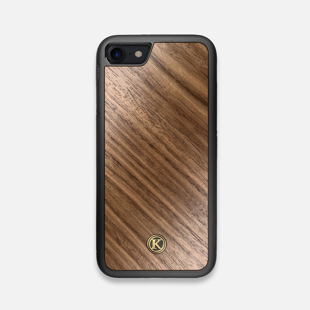 Front view of the Walnut Pure Minimalist Wood iPhone 7/8 Case by Keyway Designs