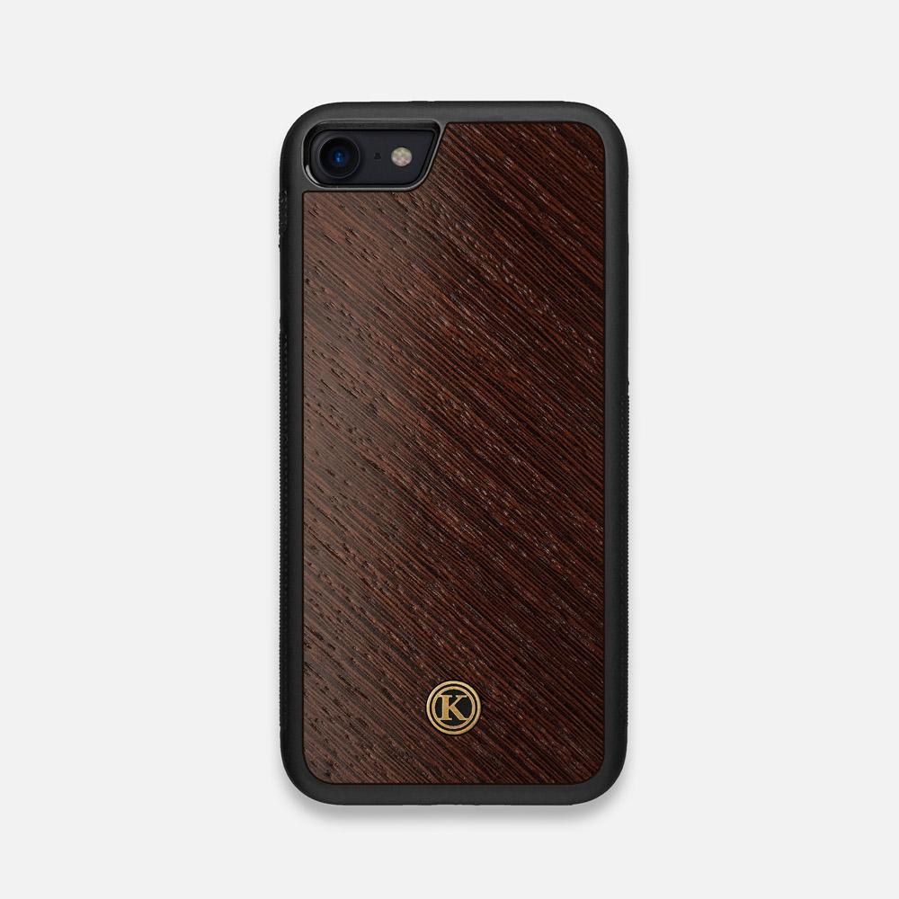 Front view of the Wenge Pure Minimalist Wood iPhone 7/8 Case by Keyway Designs