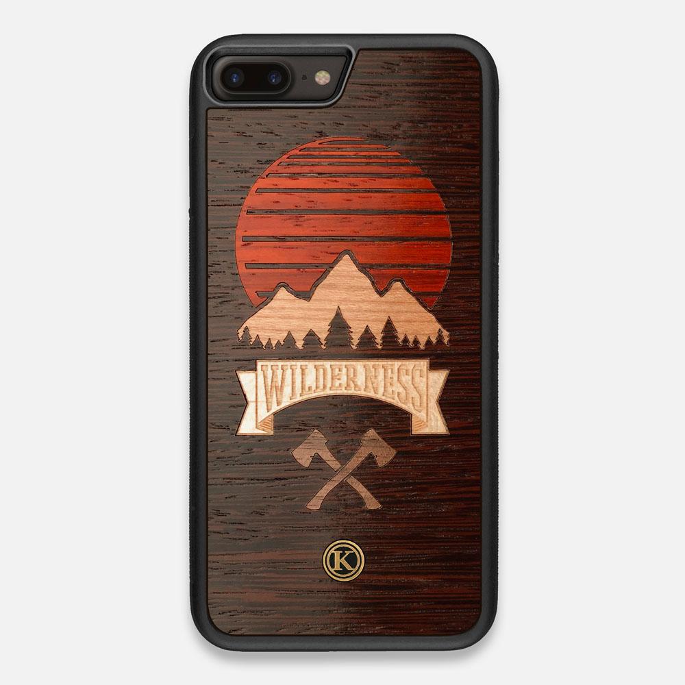 Front view of the Wilderness Wenge Wood iPhone 7/8 Plus Case by Keyway Designs