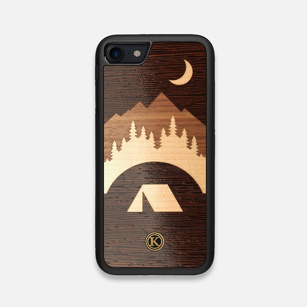 Front view of the Woodland Wenge Wood iPhone 7/8 Case by Keyway Designs