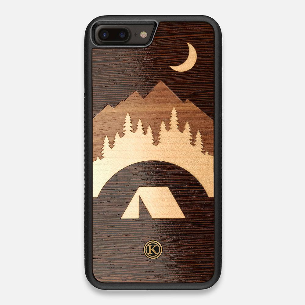 Front view of the Woodland Wenge Wood iPhone 7/8 Plus Case by Keyway Designs