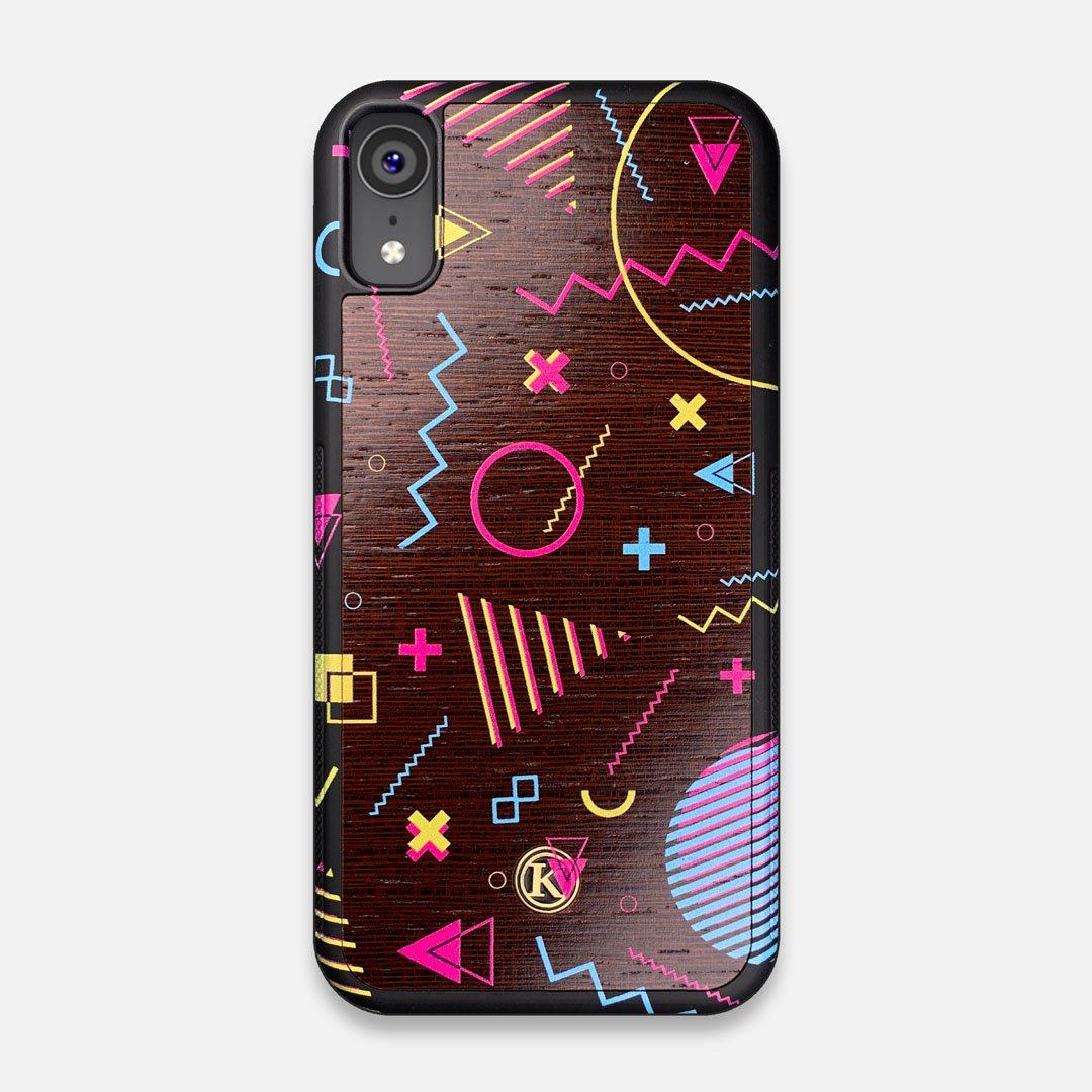 Neon  Handmade and UV Printed Wenge Wood iPhone XR Case by Keyway