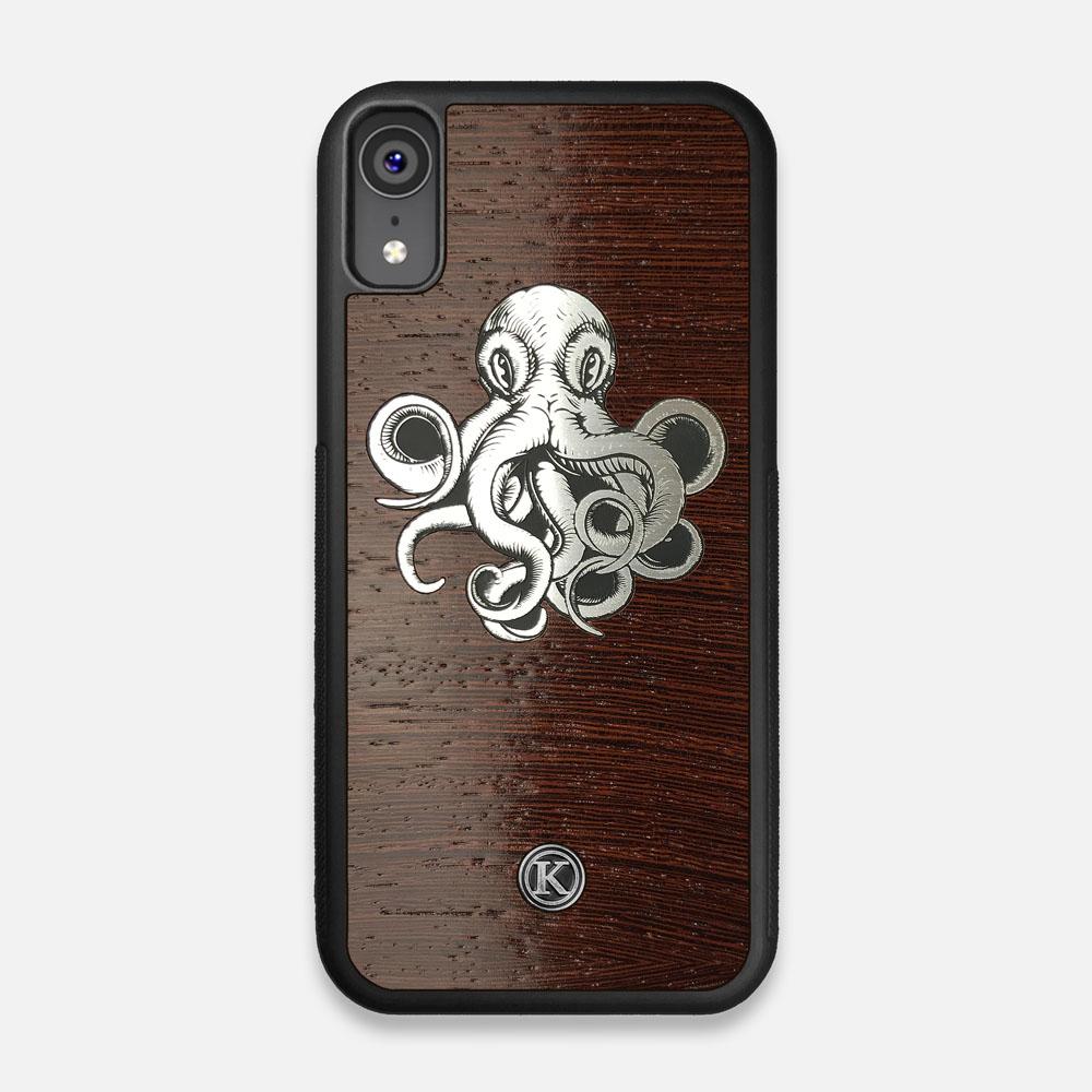Front view of the Prize Kraken Wenge Wood iPhone XR Case by Keyway Designs