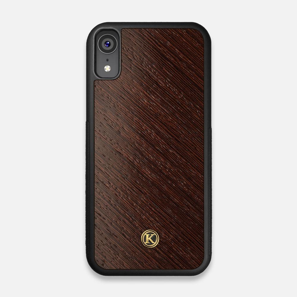 Front view of the Wenge Pure Minimalist Wood iPhone XR Case by Keyway Designs
