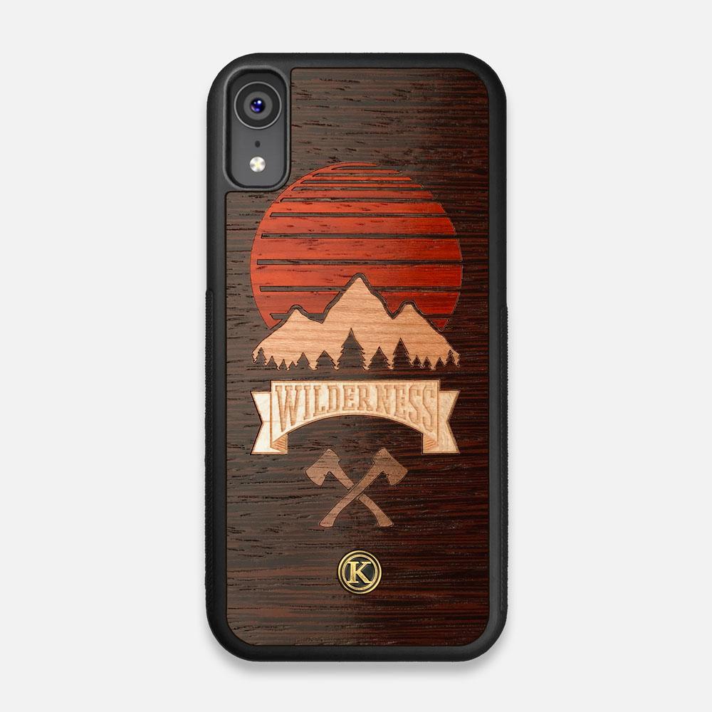 Front view of the Wilderness Wenge Wood iPhone XR Case by Keyway Designs