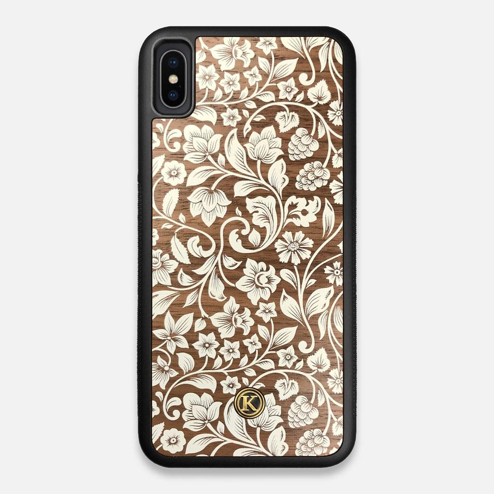 Front view of the Blossom Whitewash Wood iPhone XS Max Case by Keyway Designs