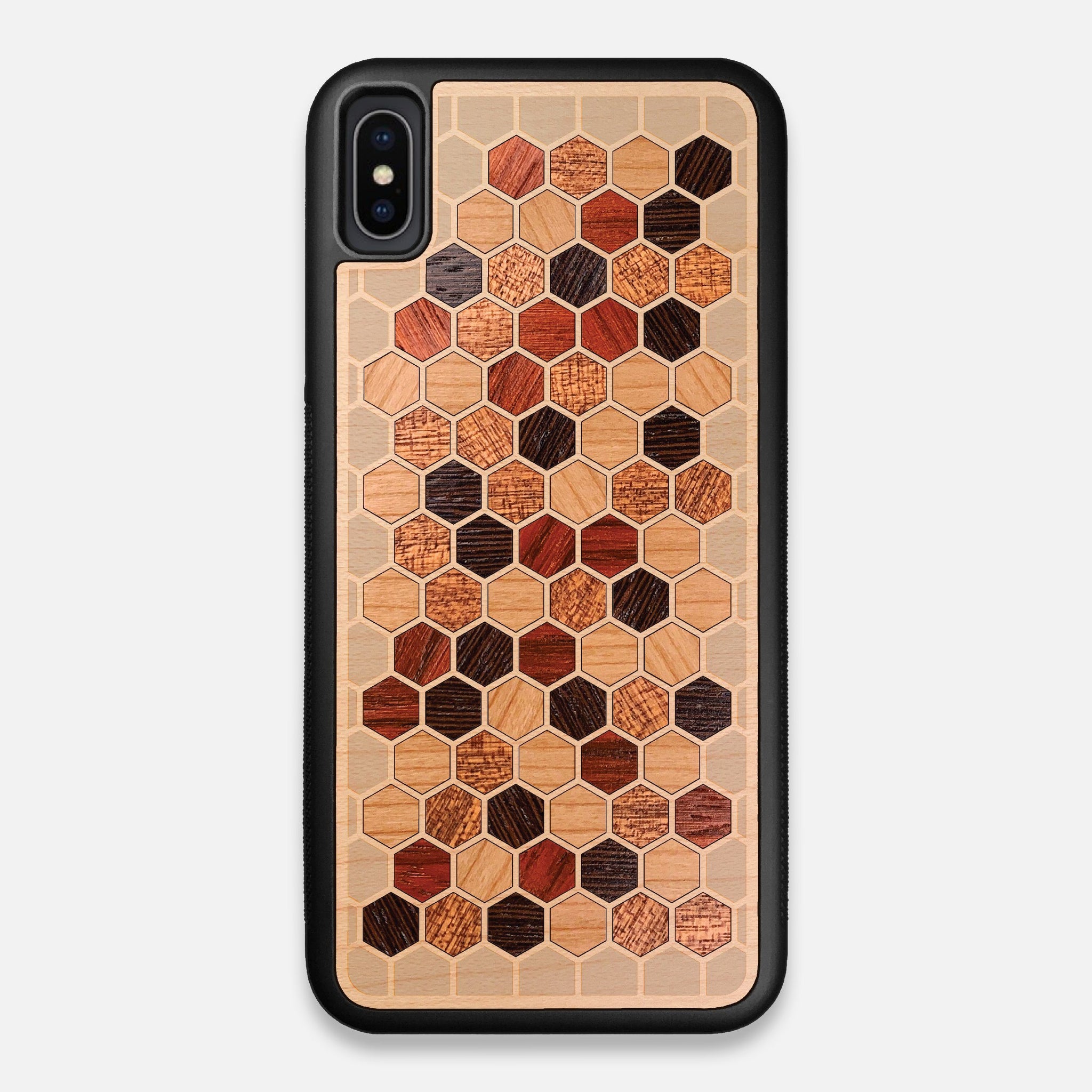 Front view of the Cellular Maple Wood iPhone XS Max Case by Keyway Designs