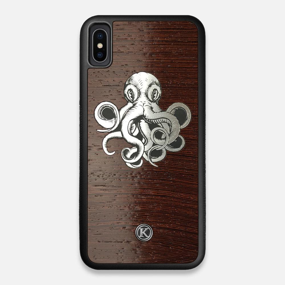 Front view of the Prize Kraken Wenge Wood iPhone XS Max Case by Keyway Designs