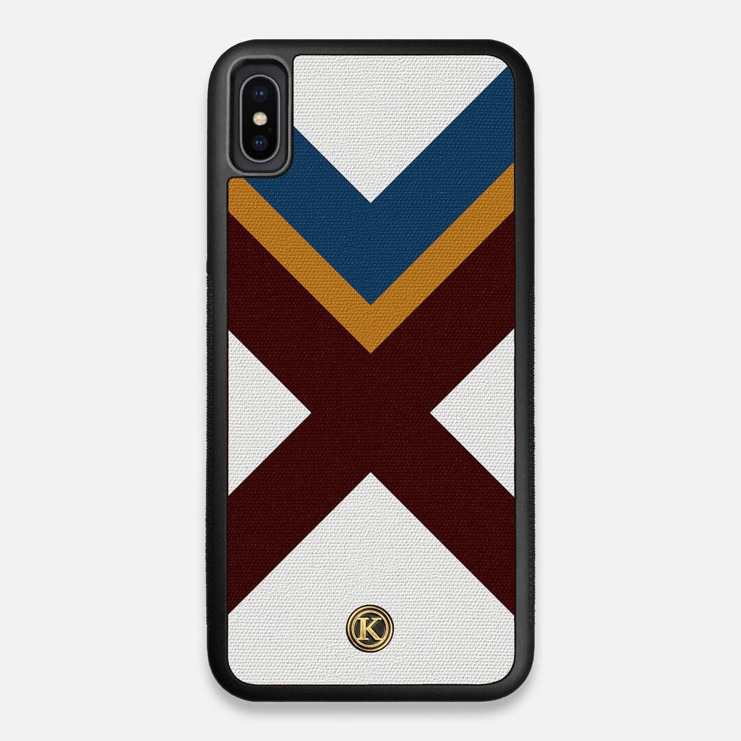 Front view of the Range Adventure Marker in the Wayfinder series UV-Printed thick cotton canvas iPhone XS Max Case by Keyway Designs