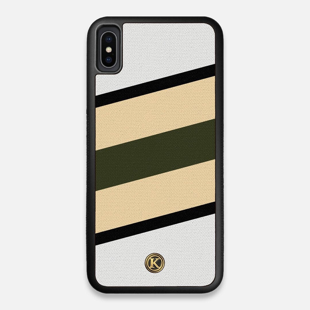 Front view of the Ridge Adventure Marker in the Wayfinder series UV-Printed thick cotton canvas iPhone XS Max Case by Keyway Designs