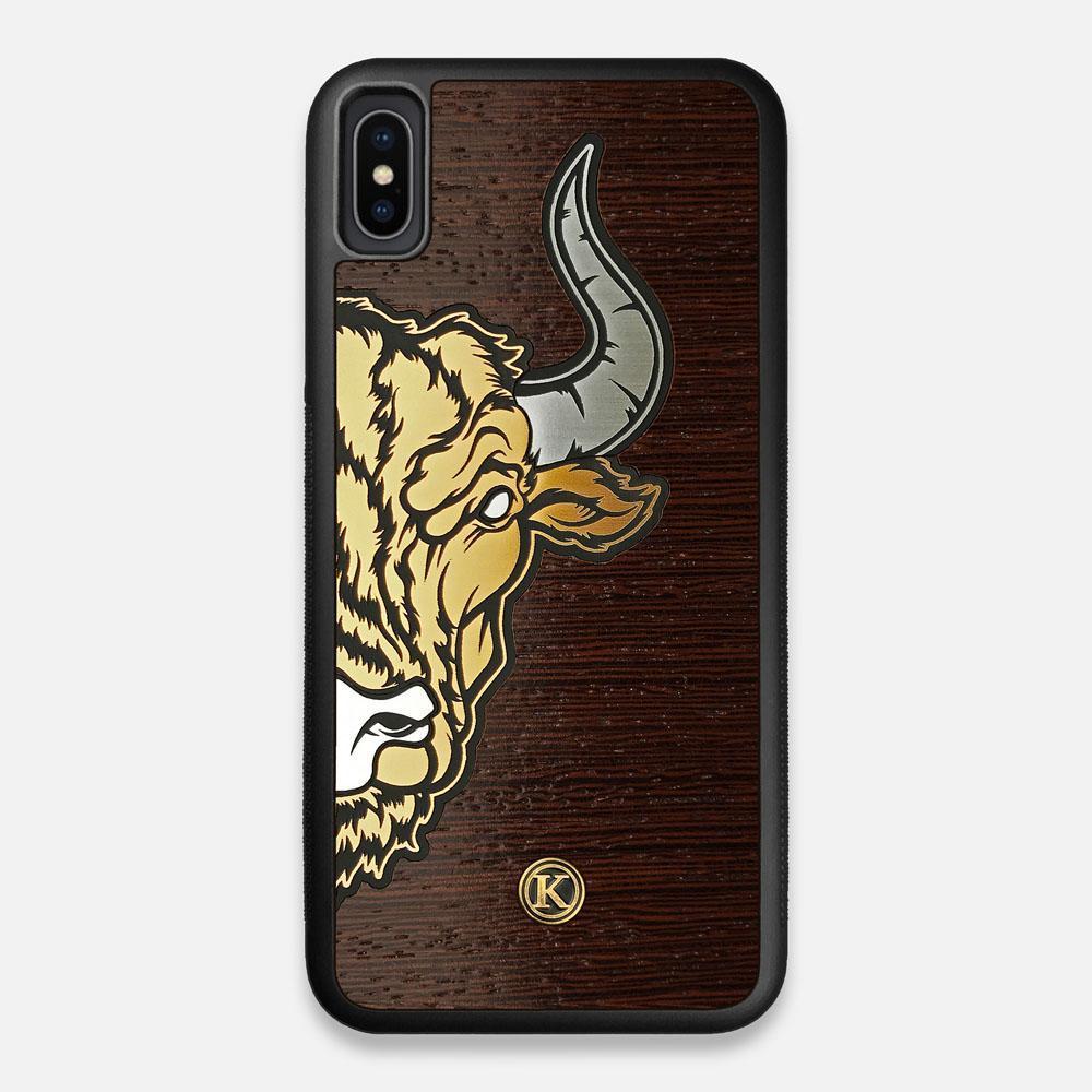 Front view of the Toro By Orozco Design Wenge Wood iPhone 11 Case by Keyway Designs