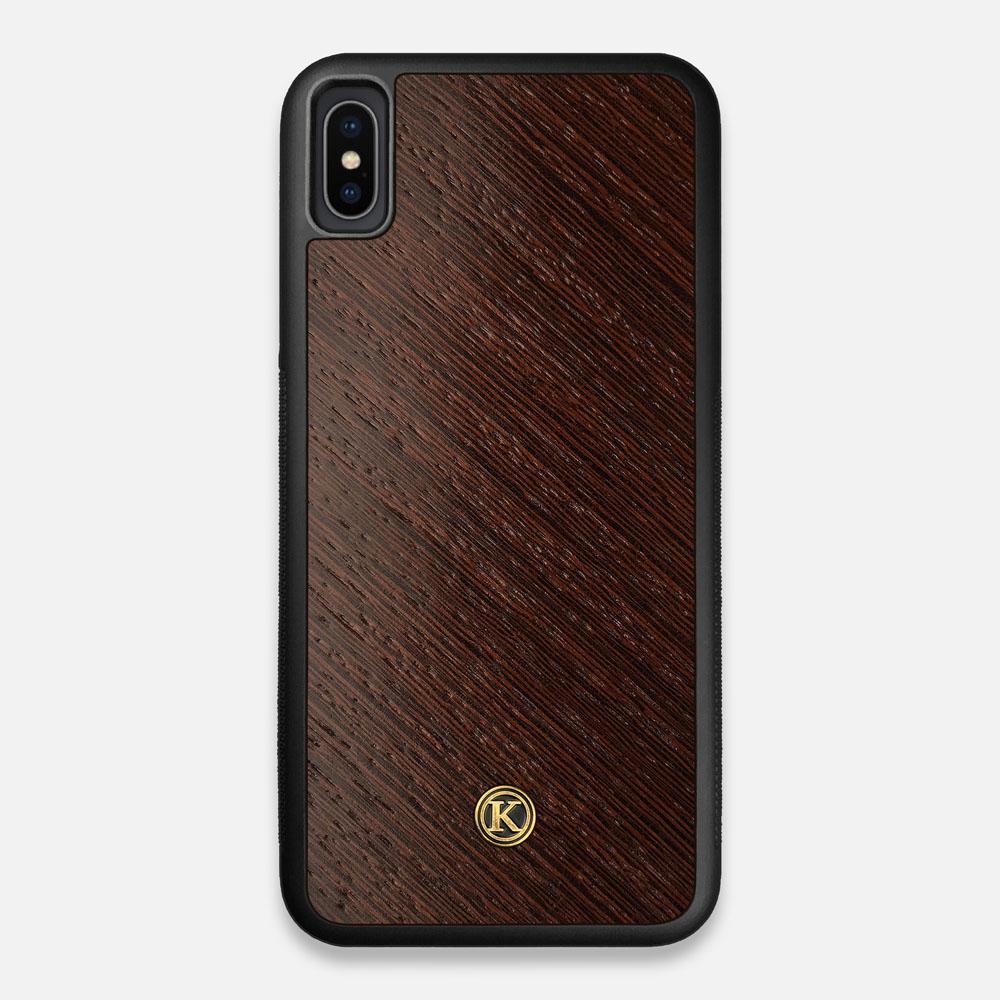 Front view of the Wenge Pure Minimalist Wood iPhone XS Max Case by Keyway Designs