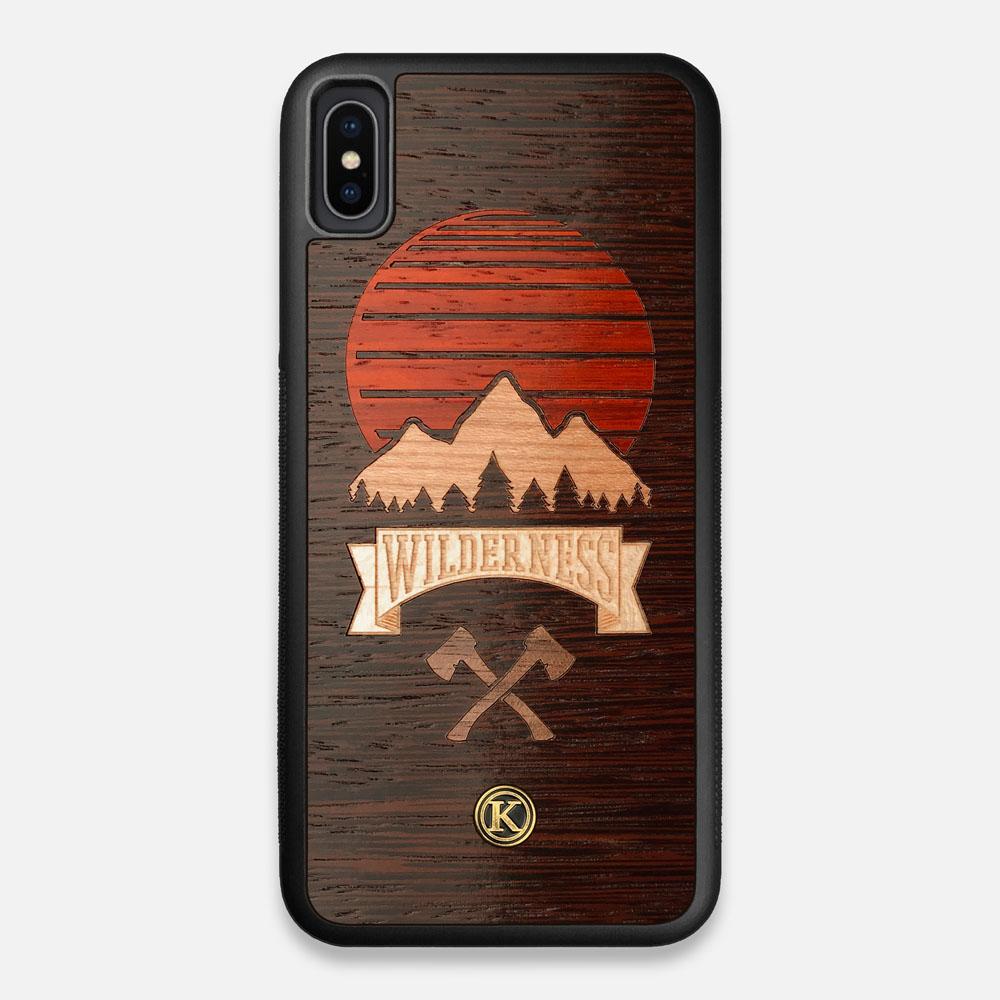Front view of the Wilderness Wenge Wood iPhone XS Max Case by Keyway Designs
