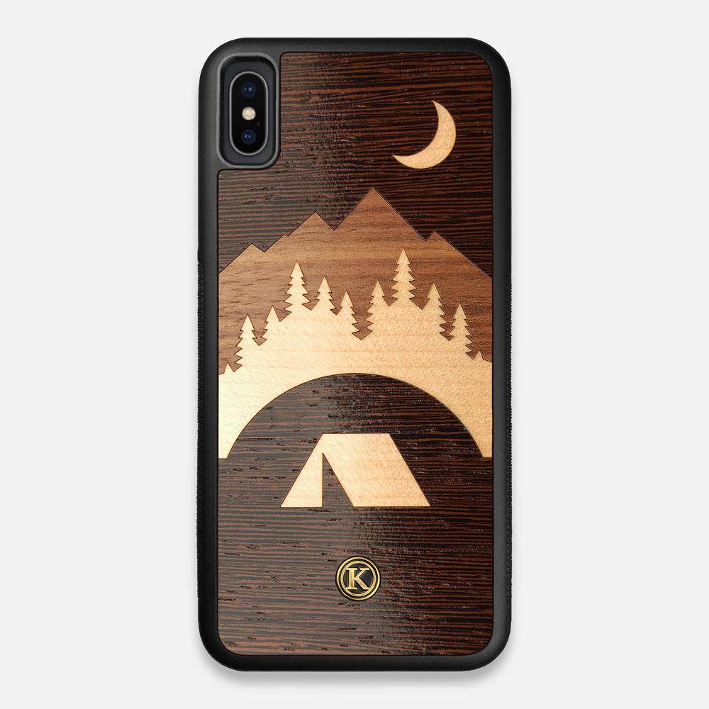 Front view of the Wilderness Wenge Wood iPhone XS Max Case by Keyway Designs