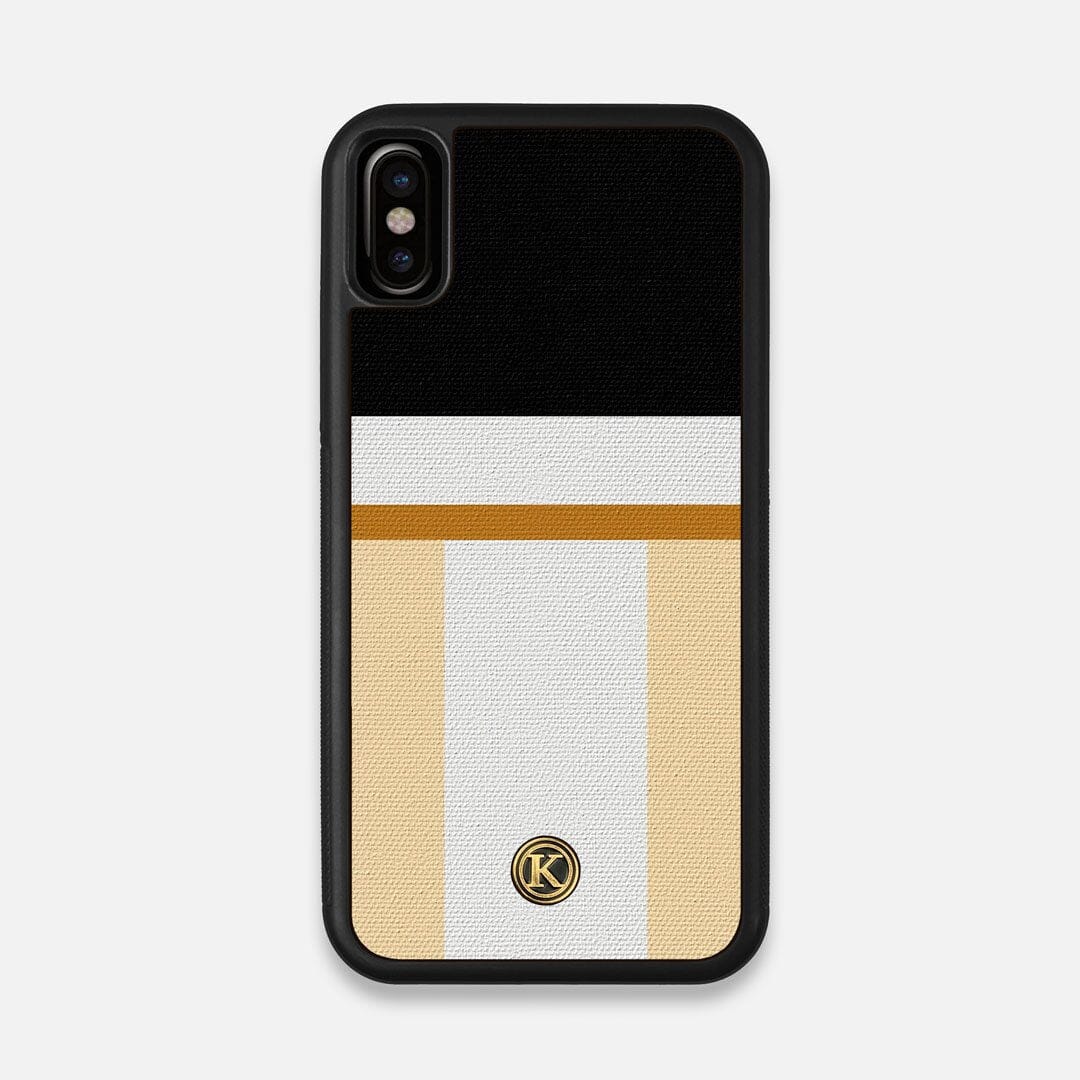 Front view of the Isle Adventure Marker in the Wayfinder series UV-Printed thick cotton canvas iPhone X Case by Keyway Designs